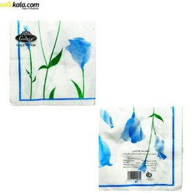 تصویر دستمال سفره گلریز مدل table napkin طرح گل لاله بسته 20 عددی 