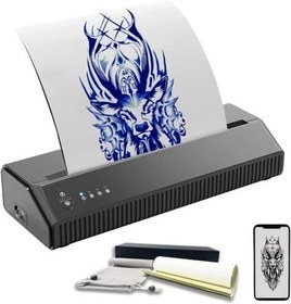 تصویر پرینتر تتو حرارتی بلوتوثی مدل p8008 tattoo printer p8008