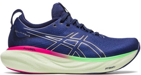 تصویر کتونی اسیکس نیمباز ۲۵ رنگ سرمه ای رنگی سایز ۴۰ تا ۴۵ - سایز ۴ Asics nimbus25