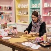 تصویر کاغذ کرافت طرح دار، کیلویی - طرح قلبی۵۰×۳۵ در۵ حالت قابل سفارش است