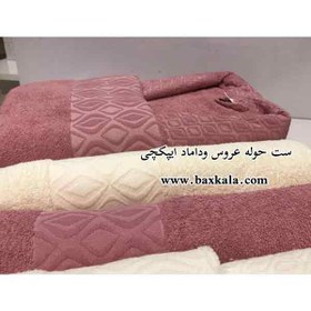 تصویر حوله‌ عروس‌ و داماد برند ipekçe ترکیه 