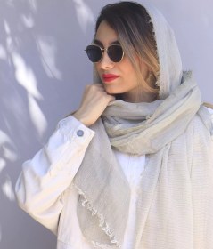 تصویر شال کنفی راه راه 