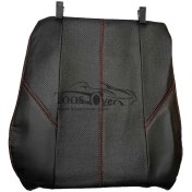 تصویر روکش صندلی خودرو رنو مگان چرم مشکی دوخت قرمز - کد 1182 