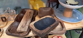 تصویر زیرسیگاری چوبی 