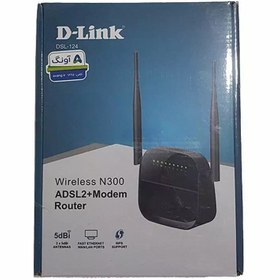 تصویر مودم خط تلفنی ( ADSL ) دی لینک مدل 124با گارانتی 36 ماهه 