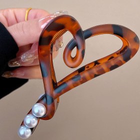 تصویر کلیپس قلبی با تزیین مروارید 