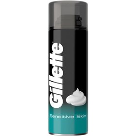 تصویر فوم اصلاح ژیلت Gillette مناسب پوست حساس 200 میل Gillette Foam Shaving For Sensitive Skin 200ml