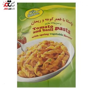 تصویر پاستا نیمه آماده با طعم گوجه و ریحان سبزان 180 گرمی 