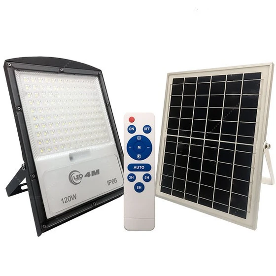 خرید و قیمت پروژکتور ریموت‌دار 120 وات SMD مدل خورشیدی LED 4M پرنور ...