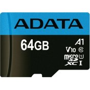 تصویر کارت حافظه میکرو اس دی ای دیتا ا ADATA 64GB UHS I Class10 R100W25 Micro SD Card 