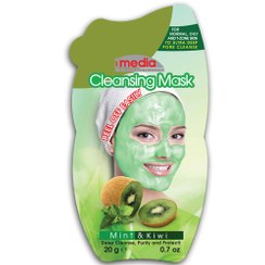 تصویر ماسک لایه بردار صورت نعناع و کیوی مدیا ا media face mask mint kiwi 20ml media face mask mint kiwi 20ml