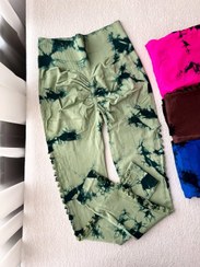 تصویر لگ ورزشی زنانه مدل آبرنگی زاپدار 