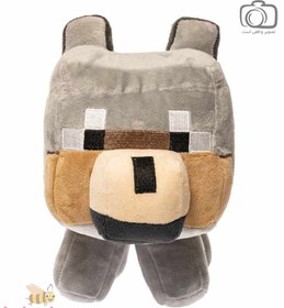 تصویر عروسک پولیشی گرگ ماینکرافت یانیک ارتفاع ۲۸ سانتی متر 