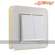 تصویر کلید دوپل ایران الکتریک مدل ارس سفید زه طلایی 