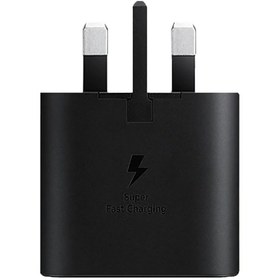 تصویر شارژر دیواری 25 وات سامسونگ اورجینال (3 پین) - مشکی Samsung25W Wall Charger original (3pin)