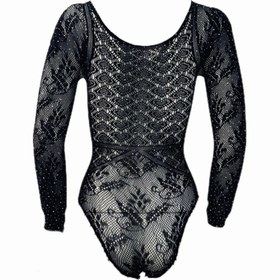 تصویر بادی فانتزی زنانه نگین دار مدل آستین دار کد 017 - جزیره آدا 