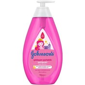 تصویر شامپو سر بچه جانسون صورتی درخشان کننده حاوی روغن آرگان حجم 750میل (واردات قانونی ارسال از منطقه آزاد ارس) 