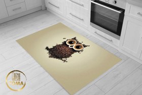 تصویر فرشینه آشپزخانه طرح قهوه کد ۴۲ kitchen rug 042