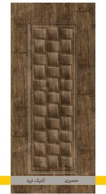 تصویر درب ملامینه حصیری ا Melamine door with rattan design Melamine door with rattan design