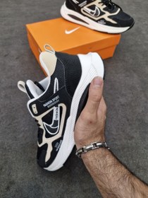 تصویر کتونی مردانه نایک Nike ویتنامی مشکی کرم زیره تزریقی دولایه سایز بندی41 تا 44 - 4 Nike