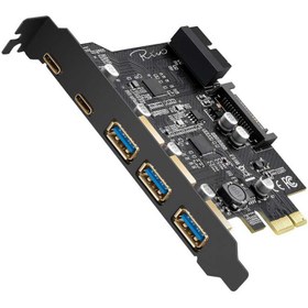 تصویر کارت تبدیل PCI-E به TYPE-C مدل NETPIL UT32 