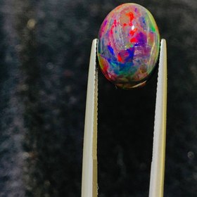 تصویر نگین اپال مشکی اصل سایز 11*15 میلی‌متر 