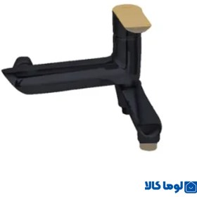 تصویر شیر حمام راسان مدل دینو مشکی رزگلد 