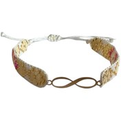 تصویر دستبند میوکی با پلاک طلا طرح بی نهایت مدل BSG4 