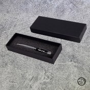 تصویر خودکار شیک کادویی مشکی نقره ای با حک اسم دلخواه 