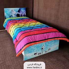 تصویر تخت خواب یک نفره کینگ (عرض 120) مدل السا و آنا فروزن - رنگبندی 20 عددی 