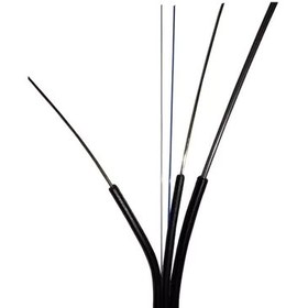 تصویر کابل دراپ فیبر نوری 2 کور 3 مهار outdoor steel G657 