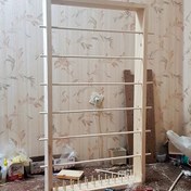 تصویر استند روبان و جای نخ خیاطی چوبی آقای‌نجار 