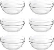 تصویر کاسه پشته اقیانوس - ارسال 20 روز کاری Ocean Stack Bowl,Set Of 6, Clear, 5 Inch, P00624, Serving Bowl, Condiment Dish, Dipping Bowl, Appetizer Bowl, Side Bowl