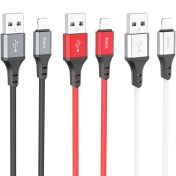 تصویر کابل شارژ هوکو مدل X86 با سری لایتنینگ HOCO X86 Lightning iP Spear silicone charging data cable