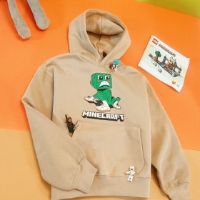 تصویر هودی پسرانه برند زارا طرح ماین کرفت Zara boys mine craft hoodie