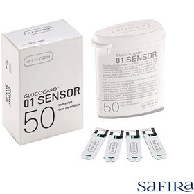 تصویر نوار تست قند خون آرکری مدل Glucocard-01 Sensor بسته 50 عددی Arkray 01 Sensor Blood Glucose Test Strips