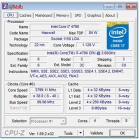 تصویر پردازنده اینتل سری Haswell مدل Core i7 4790 استوک Intel Core™ i7 4790 3.6GHz Processor Stock