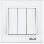 تصویر کلید سه پل ایران الکتریک مدل برلیان بژ ا iran electric brilliant model iran electric brilliant model