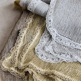 تصویر شال حاشیه گیپور مجلسی 