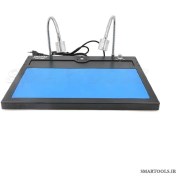 تصویر کفه فلزي بزرگ و پد لوپ ياکسون بهمراه لامپ YX-1905 