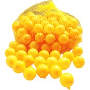 تصویر توپ قرعه کشی کوچک زرد 100 عددی آرمان Yellow mini Bingo ball