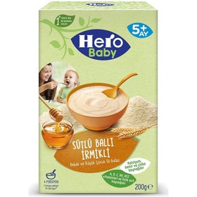 تصویر سرلاک ارگانیک شیر،گندم و عسل هرو بیبی ۲۰۰ گرم ا Hero Baby milk wheat and honey 200gr Hero Baby milk wheat and honey 200gr