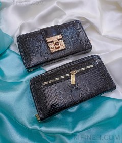 تصویر کیف پول زنانه ورنی قفل رادیویی 