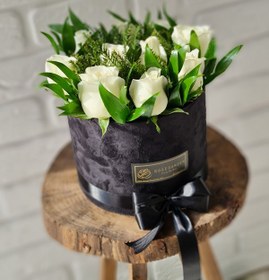 تصویر باکس گل تسلیت رز هلندی کد 205 Funeral Flower Box Code 205