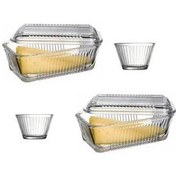 تصویر ظرف روغن صبحانه فریگو کاسه پنیر کره 4 PRCH. پاشاباغچه Paşabahçe 