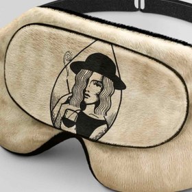 تصویر طرح دختر در کافه برای چشم بند خواب کورال Girl Design for Coral716 Sleep Mask