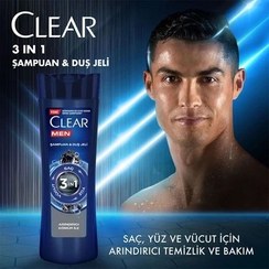 تصویر شامپو و ژل دوش Clear Men 3 in 1 Purifying Charcoal For Mo Face Body 350 ml Clear Men 3 in 1 Purifying Charcoal For Mo Face Body 350 ml