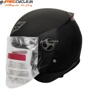 تصویر کلاه کاسکت بدون فک رادین مدل بیس مشکی مات 