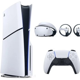 تصویر باندل کنسول بازی Playstation 5 Slim نسخه استاندارد + عینک واقعیت مجازی Playstation VR2 