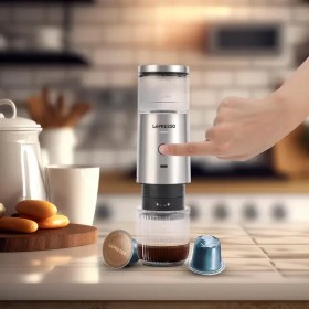 تصویر اسپرسوساز قابل حمل استیل لپرسو مدلLPSTPEM LePresso Stainless Steel Portable Espresso Maker LPSTPEM